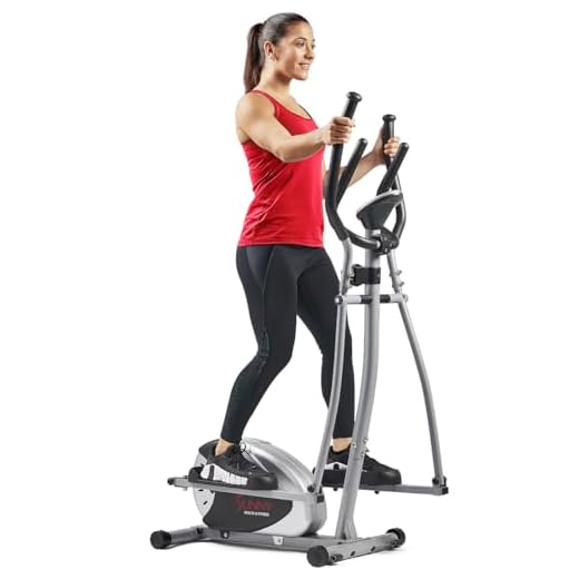 Sunny Health & Fitness SF-E905 Elliptical Machine Cross Trainer with 8 Level Resistance and Digital Monitor