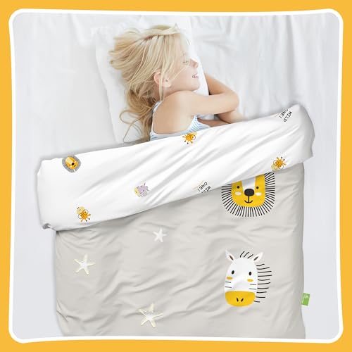 Image of R for Rabbit Softkins Comforter Natural Cotton Baby Reversible Comforter Blanket Quilt Soft & Breathable Lightweight Machine Washable, 100 X 120 cms, 0+ Months for Kids Newborn Babies (Safari Beige)