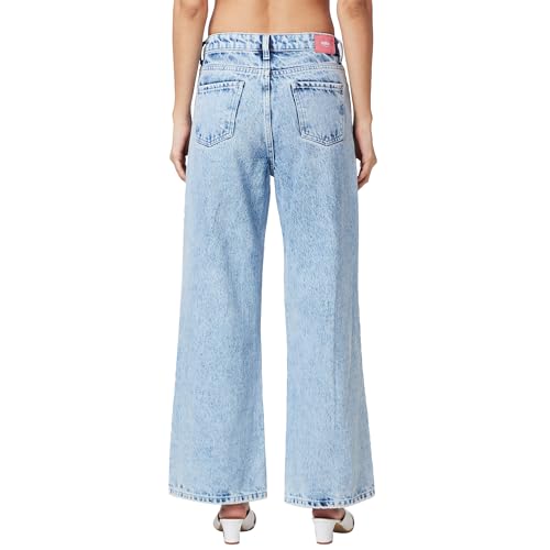 Image of Spykar High Rise Wide-Leg Loose Fit Jeans for Women