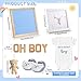 Canlierr 9 Pcs Pregnancy Announcement Set Pregnancy Reveal Ideas Felt Letter Board Bodysuit Baby Booties Photo Frame Plush Bear Wood Blocks for Coming Soon Baby Announcement (Boy,Blue)