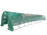 Delta 46'x13' Greenhouse (Weighing 306 lbs), Heavy Duty Hothouse Nursery,Large Walk-in Tunnel Design Greenhouses for Outdoor, Upgraded Frame and Reinforced PE Cover,Screen Vents