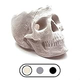 OSKER Open Top - Ceramic Fireproof Fire Pit Skull Log for Bonfire, Campfire, Fireplace, Firepit | Halloween Decor | for Gas, Propane, or Wood Fires | 9 Inch - Light Beige