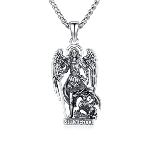 Cadeaux protection bijoux homme : pendentif Archange Michael religieux chrétien