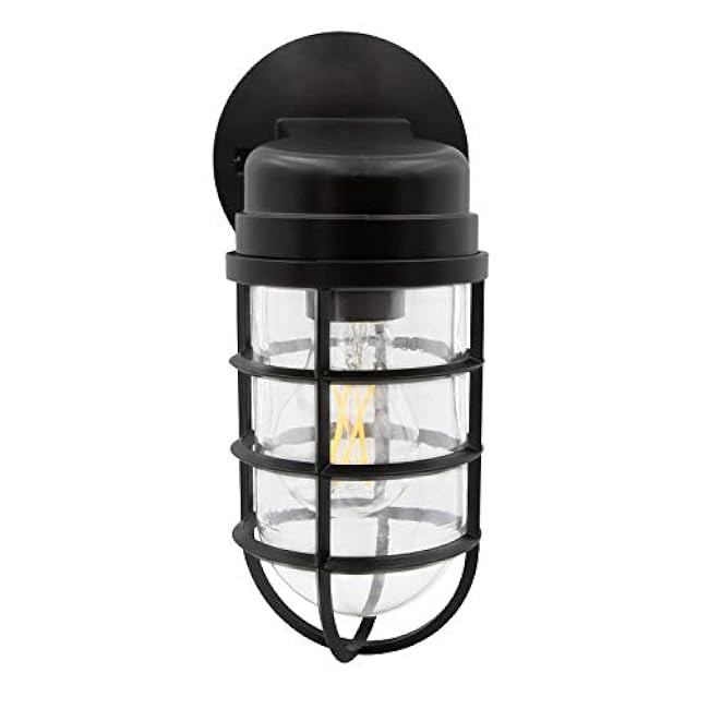 Maxxima LED Cage Light Wall Lantern Modern Mount 2700K Soft White