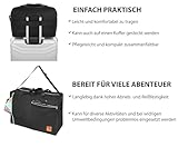 Granori Handgepäck Reisetasche 55x40x23 cm Explorer – Leichte & robuste XL Flugzeug Kabinengepäck Tasche mit riesigem Fassungsvermögen ( 40 Liter) (Schwarz)