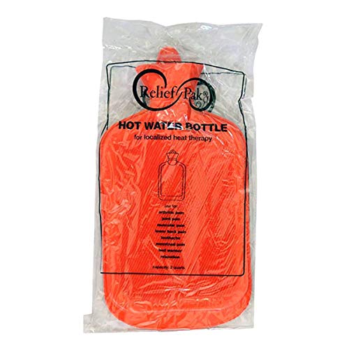 Classic Red Rubber Hot Water Bottle, Hot Compress, Pain Relief from Headaches, Cramps, Arthritis, Back Pain, Sore Muscles, Injuries - 2 Quart Capacity - Thumbnail 2