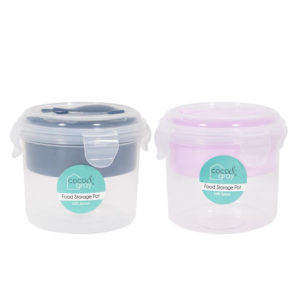 Yöl Single Clip Top Food Storage Container With Spoon Lunch Tub 475Ml Dishwasher Safe Breakfast Pot