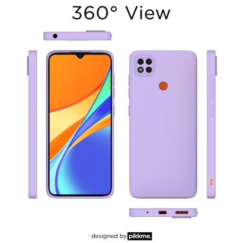 Image of Outlouders Back Cover for Redmi 10A / 10A Sport /Redmi 9 /9 Activ / 9C / Poco C31 | Camera Protection | Durable Soft Matte Silicone Bumper Case (Purple)