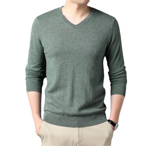 Dcvmvmn Men Merino Wool Sweater Autumn Winter V-Neck Pullovers Thick Warm Knitwear Cashmere Sweaters