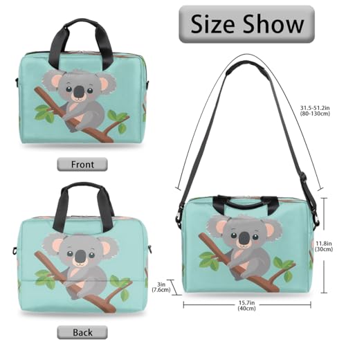 Maletín para portátil con diseño de koala tropical miniatura 6