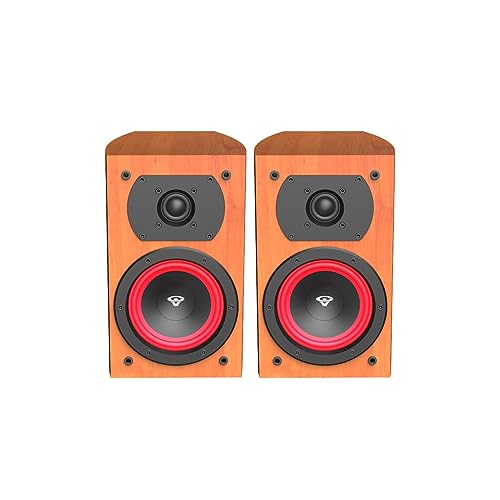 Image of CERWIN-VEGA! Home Audio LA14C 4 inch 110 Watts 2-Way Bookshelf Speakers (Cognac)
