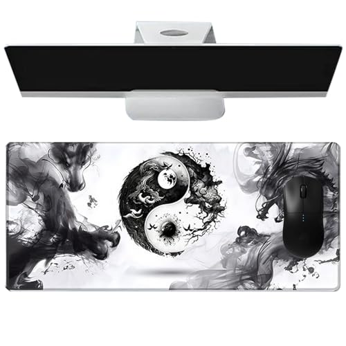 Grand tapis de souris asiatique 40x90 cm antidérapant Teksome pour clavier