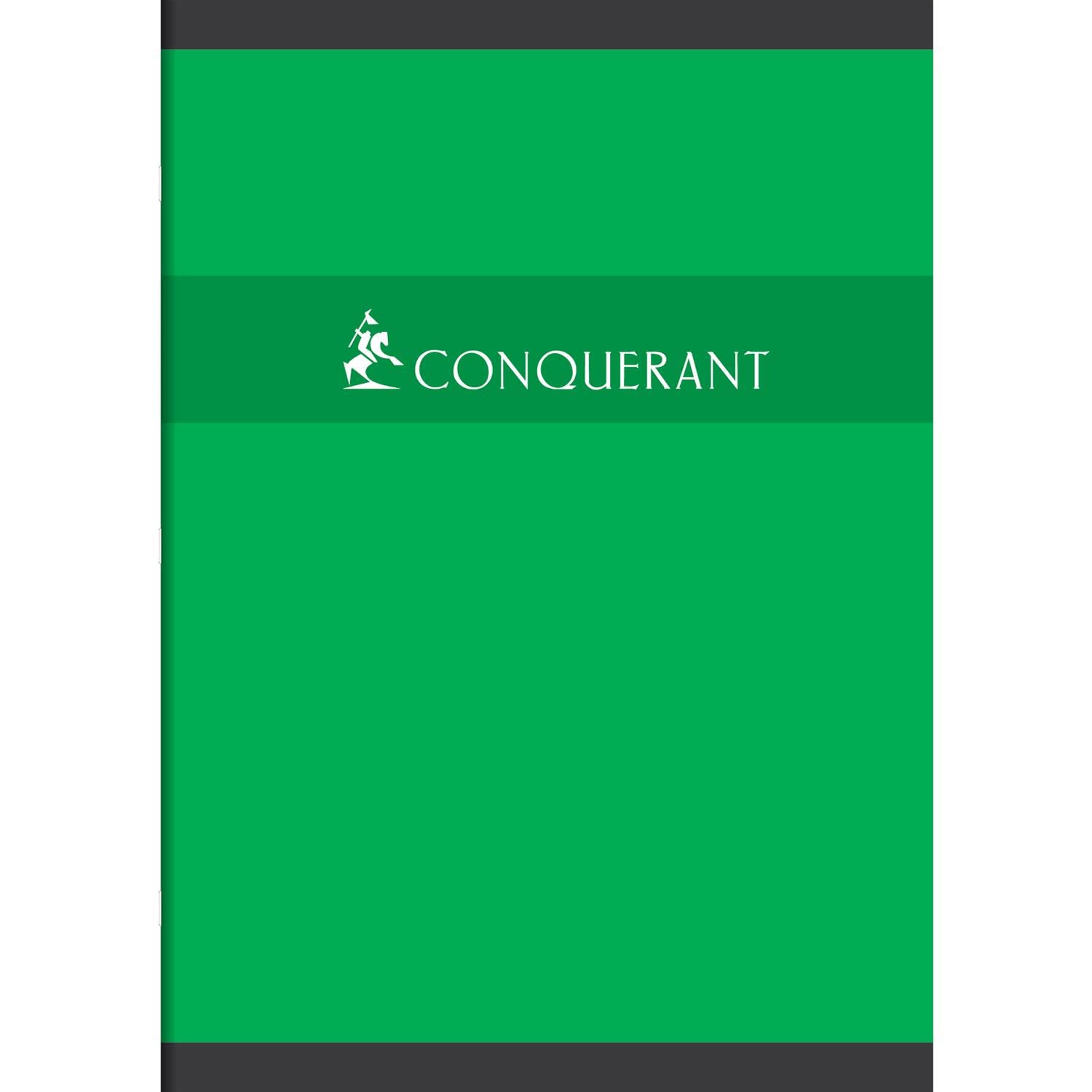CONQUERANT Lot de 10 Cahiers A4 192 Pages 70g Petits Carreaux Coloris aléatoires