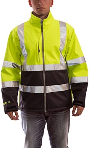 Tingley Phase 3 J25022 High Visibility Class 3 Soft Shell Jacket, Extra-Large, Fluorescent Yellow-Green