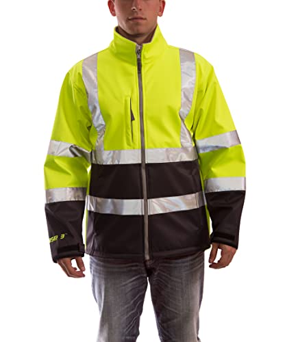 Tingley Phase 3 J25022 High Visibility Class 3 Soft Shell Jacket, Extra-Large, Fluorescent Yellow-Green #TOP30
