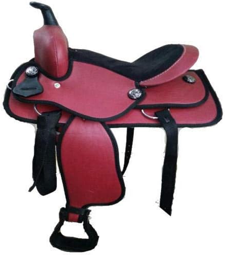 8" inches Seat Children Pony Kids Western Synthetic Miniature Equestrian Trail Barrel Racing Cordura Lightweight Tack Comfort Horse Riding Saddles Classic Quality Handmade Size 8" inches Seat, RF34