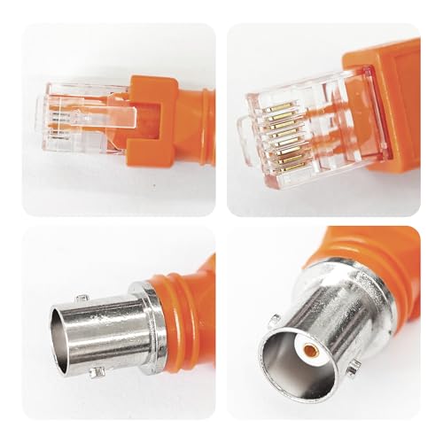 4 adaptadores BNC hembra a RJ45 para red miniatura 3