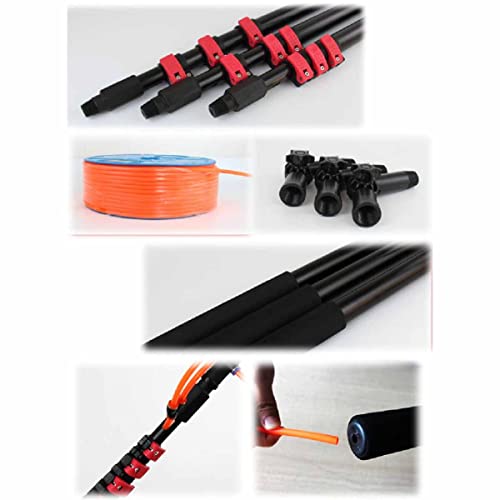 Tuyau de 20 m et perche télescopique avec brosse de nettoyage pour voiture et panneau solaire - 7