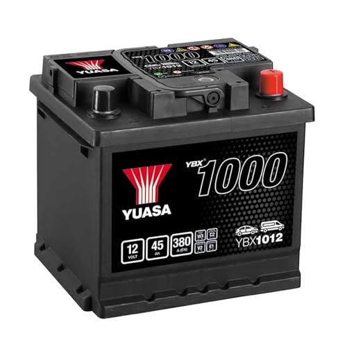 Yuasa YBX1012 12V 45Ah 380CCA Sealed Maintenance Free High Performance Free Car Battery