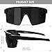 MAXJULI XL Z87 Sunglasses for Big Wide Heads Men TR90 Ultralight UV400 Protection Glasses Z8225 (Black/Grey)