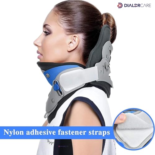 Image of DIALDRCARE plastic Neck Correction Adjustable Cervical Collar for Neck & Shoulder Pain Relief (Grey)
