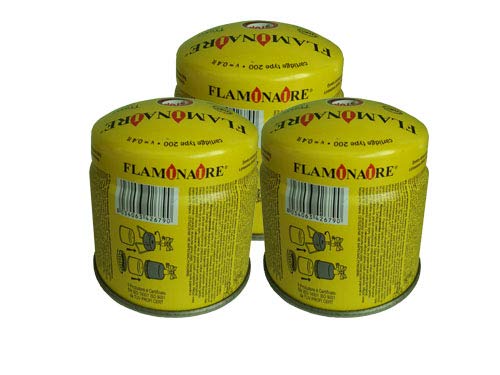 Flaminaire 3 Ricariche di Gas BUTANO Senza impurità, 190gr, per fornelli da Campeggio, Lampade Camping
