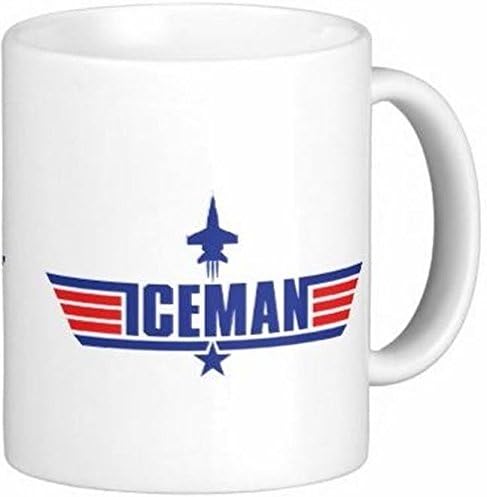 Taza de café de cerámica Iceman de 11 oz por Quick Mugs 2 U, Blanco