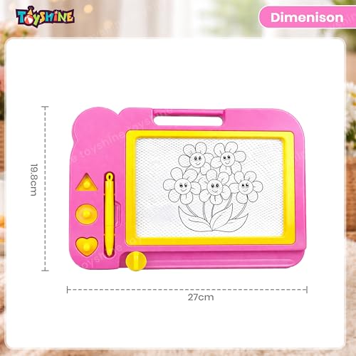 Image of Toyshine Magnetic Slate Toy | Easy-to-Use, Non-Toxic Writing & Drawing Board for Kids | Perfect for Learning to Write, Read, and Draw (Multicolor)