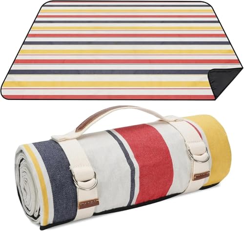 Wasserdichte Picknickdecke – tragbare sanddichte Strandmatte mit Tragegurt, faltbar für Outdoor-Camâ€¦ – Miniatur