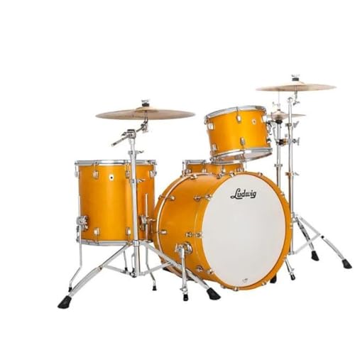 Ludwig Neusonic Fab 22インチ 3ピースシェルパック、サテンゴールデンスランバー(LN34233TXPG)