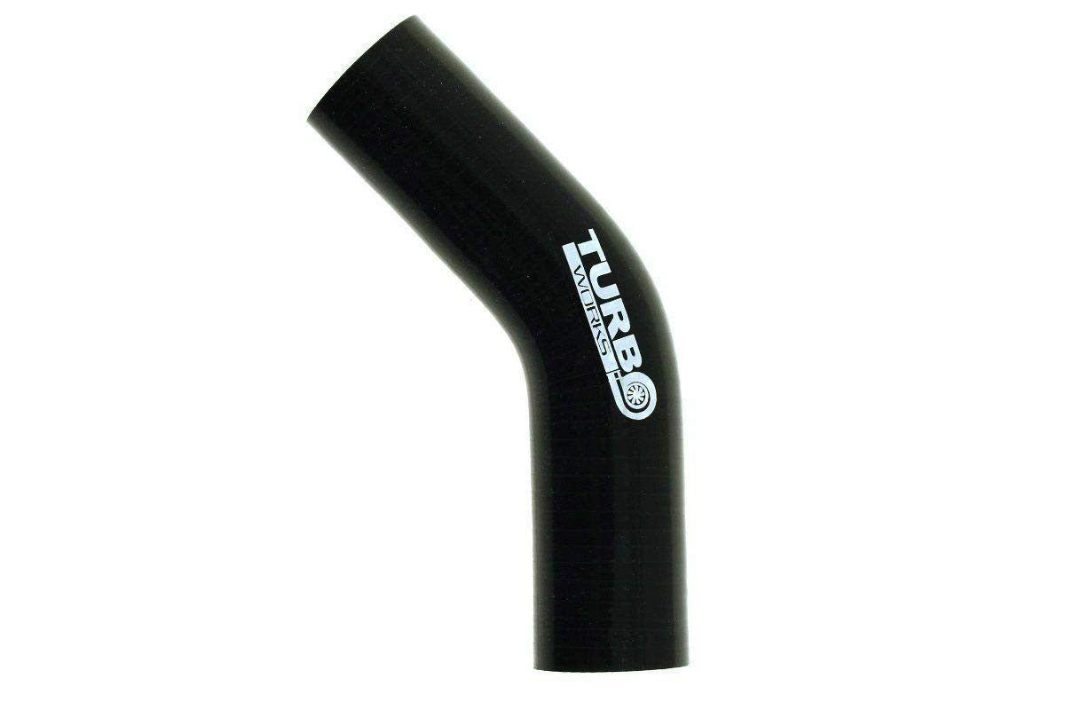 Codo de silicona 45Deg Negro 89mm E-2419 Desarrollo Rendimiento Silicona Radiador Manguera de Silicona