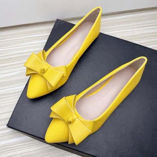 Image of SAILING LU Women's Bow-Knot Pointed Toe Ballet Flats