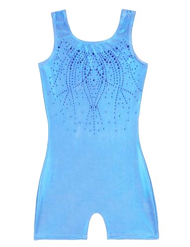 Zaclotre Kid Girls Gymnastic Leotard Sparkly Shiny Diamond Ballet Dance One Piece Outfit