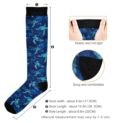 Image of Wusikd Heartbeat Symbol Compression Socks for Women and Men Circulation Black Long Socks for Athletic Running 1