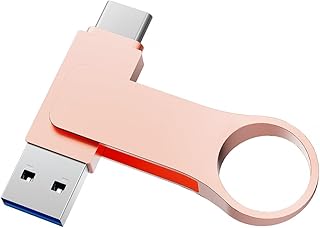 USB C Flash Drive 64GB Type-C Flash Drive Phone Photo Stick USB C Thumb Drive Memory Stick External Data Storage for Android Phone USB C Devices and Computers(Rose Gold)