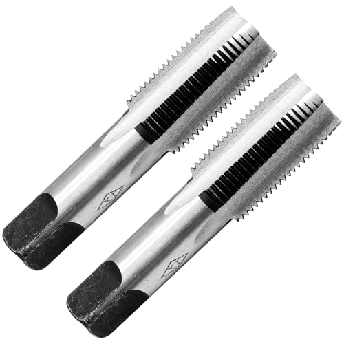 Litoexpe 2 Pcs M18 x 1.5 Metric Hand Tap, Right Hand HSS Threading Milling Tap Tool