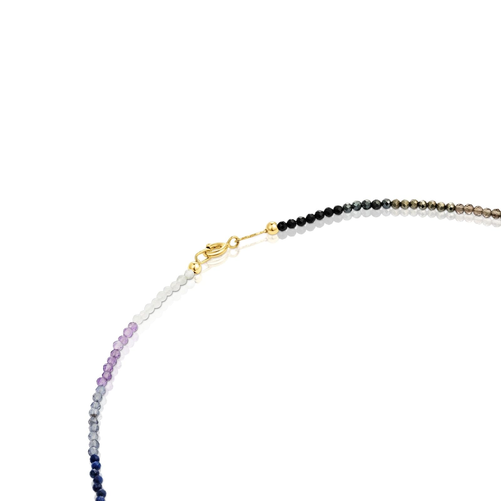 TOUS Collar de Gemas y Oso con Baño de Oro 18Kt sobre Plata de Primera Ley para Mujer de 5.35mm, Versatil y Combinable, Colección Bold Bear