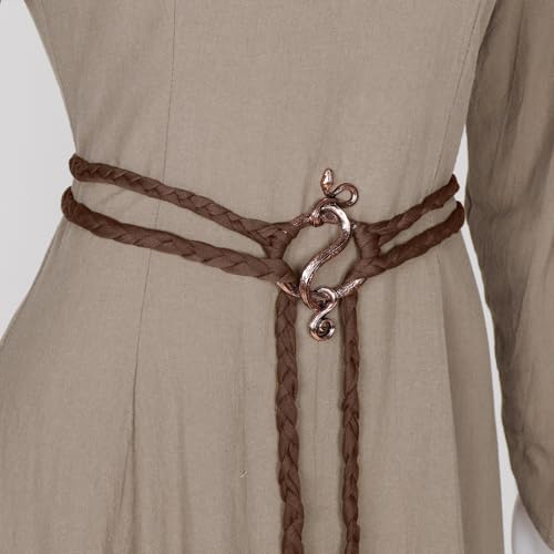 L'VOW Viking Troll Cross Belt Medieval Extra Long Rope Belt Norse Witch Belt for Women3