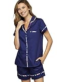 Julianna Rae Women's J'Adore Short Sleeve Cotton Pajama, Jazz, L