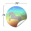 Rainbow Glitter Unicorn Birthday Party Kiss Sticker Labels, 300 Party Circle Sticker Sized 0.75” for Chocolate Drop Kisses by AmandaCreation, Great for Party Favors, Envelope Seals & Goodie Bags #3