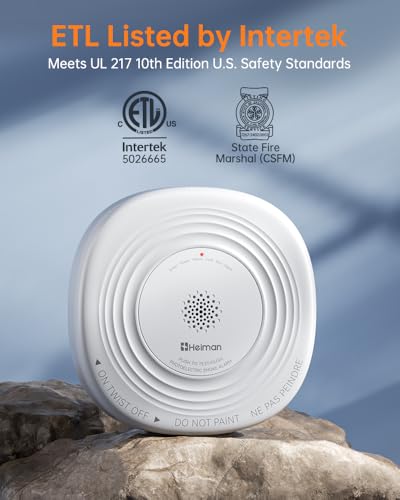 Image of Heiman Smoke Detector 10 Year Battery, photoelectric Smoke Alarm,1-Pack (3