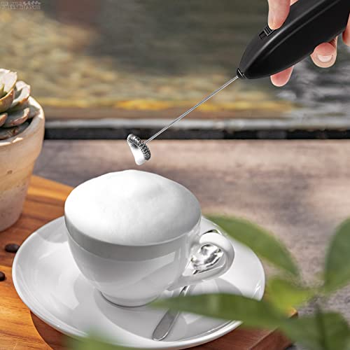 4Pcs Electric Milk Frother Handheld Mixer - Mini Kitchen Stainless Steel Milk Frother Electric Frother Handheld Battery Operated Coffee Maker - Egg Whisk Milk Foamer For Coffee Mini Frother For Coffee #TOP7