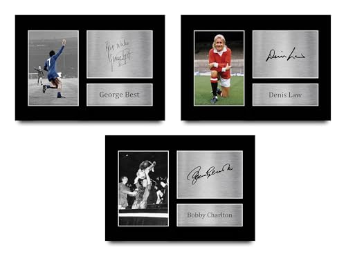 Photo autographe signée Football Best Law Charlton format A4