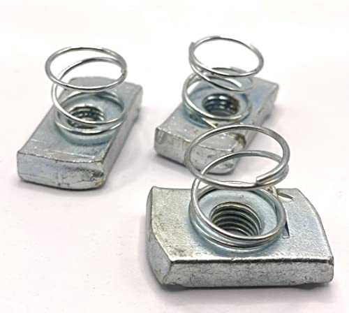 Greened House Zinc Plated Short Spring Channel Nut M10 - Pack of 10 (10), Silver, M10 x 24mm - Image 3