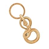 COPPERTIST.WU Snake Brass Keychain Handmade Jewelry Gift Goth Animal for Men Women