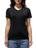 100% Merino Wool Women's T-Shirt Slim Fit Lightweight Quick Dry Breathable Base Layer Athletic Top...