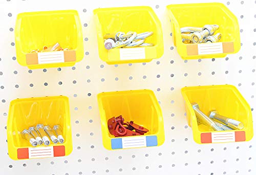 image for Colorstorm Pegboard Bins Kit 12 PACK Black Pegboard Parts Storage Tool