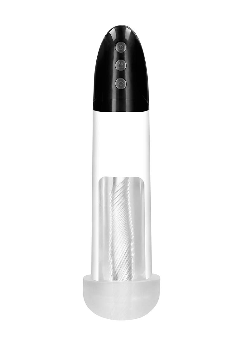Shots Pumped - Rechargeable Automatic Cyber Pump with Sleeve - Transparent