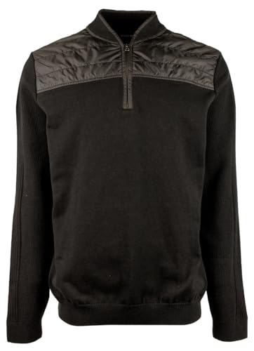 Bugatchi Men's Long Sleeve Quarter Zip Mock Neck Pullover Sweater Cvr XX-Large