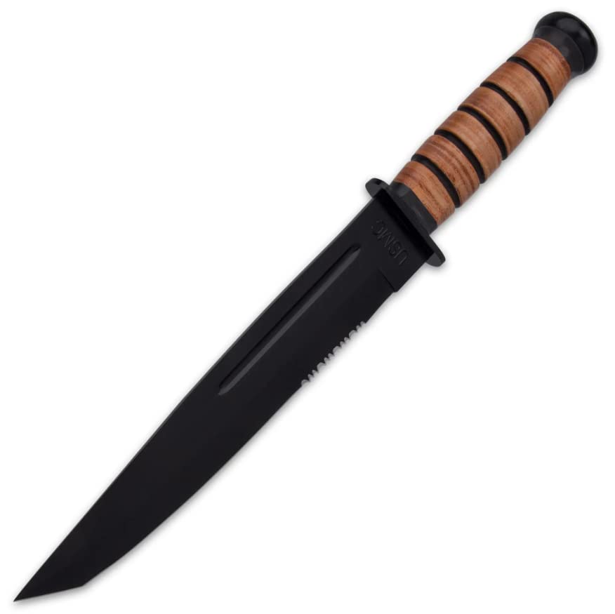 USMC Officially Licensed Tanto Survival Machete Knife, 14 1/4" Overall